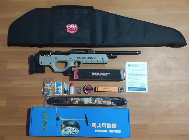 Senapan PCP Big Game Bullpup Black Army Magazine