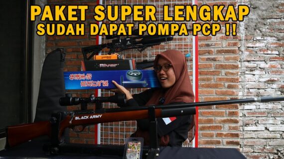 Promo Senapan PCP Ruger Black Army Klasik Magazine Fullset Teleskop & Pompa