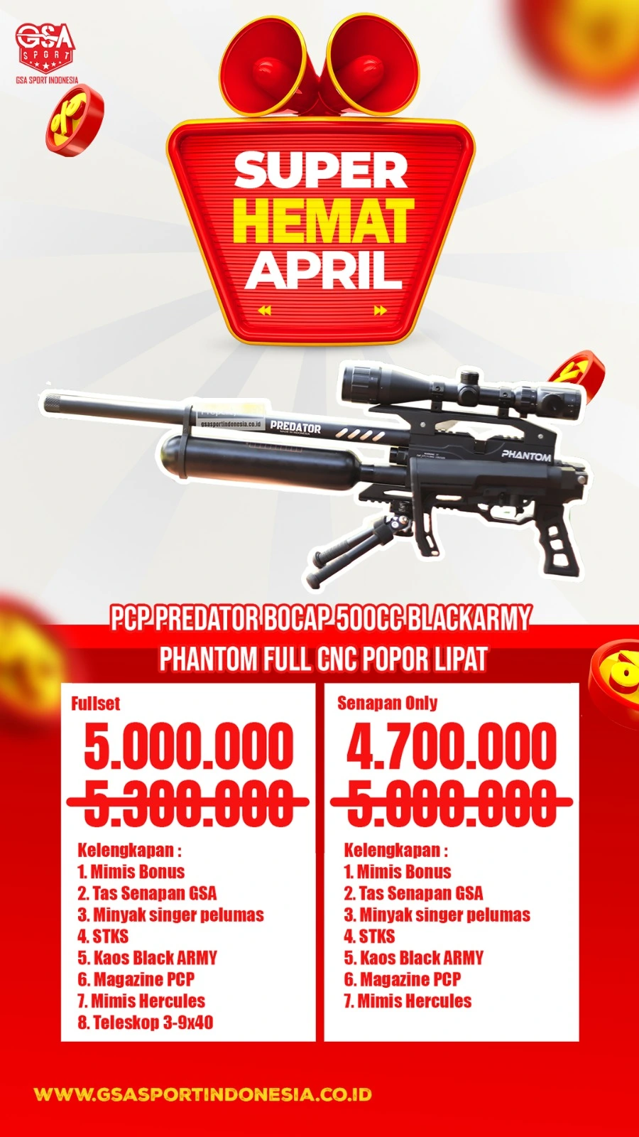5. Promo Senapan Angin GSA April 2026
