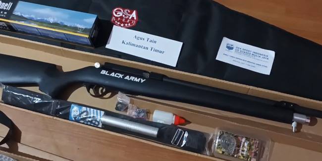 REVIEW ORDERAN SENAPAN ANGIN PCP Ruger Black Army Magazine Warna Hitam Pak Agus Tain Kalimantan Timur