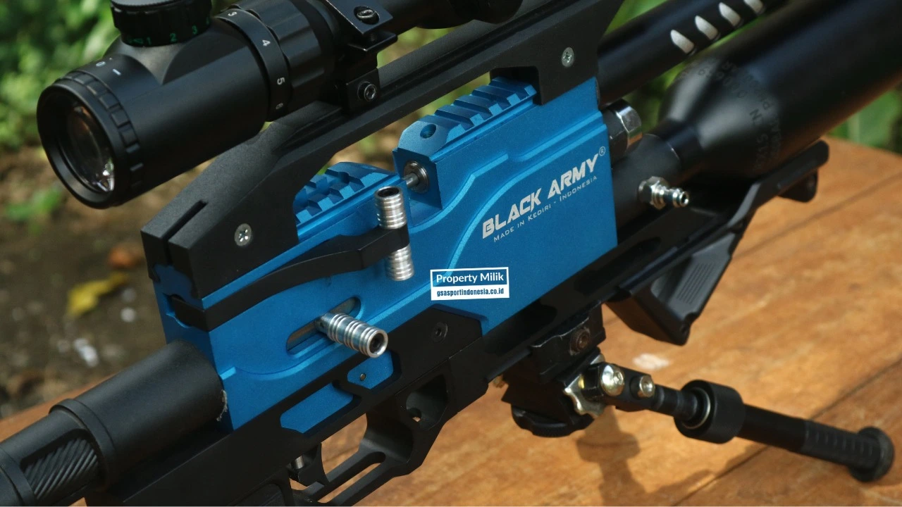 PCP Predator Black Army Phantom Full CNC Bocap 500cc Chamber Biru