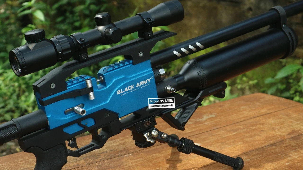 PCP Predator Black Army Phantom Full CNC Bocap 500cc Chamber Biru